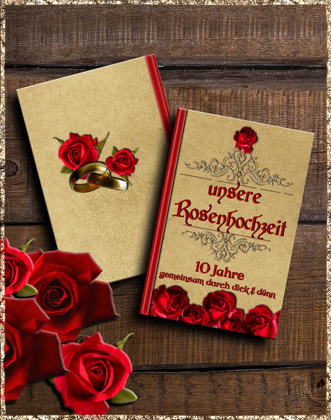 10 Jahre - Rosenhochzeit - Gästebuch